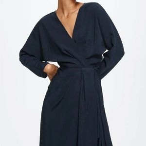 Mango Wrapped Midi Dress - tags on